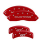 MGP 4 Caliper Covers Engraved Front Mustang Engraved Rear SN95/GT Red finish silver ch