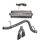 Corsa Cat Back Exhaust, Sport, 3in, Single Side Twin Black 4in Tips, 2015 Chevy Tahoe/GMC Yukon