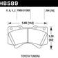 Hawk 08-21 Toyota Land Cruiser HP Plus Brake Pad Set