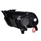ANZO 2010-2014 Ford Mustang Projector Headlights w/ Halo Black (CCFL)