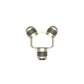 DeatschWerks 10AN Male Flare to 10AN Male Flare to 10AN Male Flare Y Fitting - Anodized Matte Black