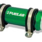 Fuelab 828 In-Line Fuel Filter Long -10AN In/Out 100 Micron Stainless - Green