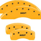 MGP 4 Caliper Covers Engraved Front & Rear MGP Yellow Finish Black Char 2017 Kia Sportage