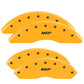 MGP 4 Caliper Covers Engraved Front & Rear 99-03 GMC Sierra 1500 Yellow Finish Black GMC Logo