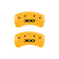 MGP 4 Caliper Covers Engraved Front & Rear 300 Yellow Finish Black Char 2007 Chrysler 300