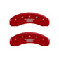 MGP 4 Caliper Covers Engraved Front JEEP Engraved Rear JEEP Grill logo Red finish silver ch