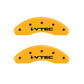 MGP 4 Caliper Covers Engraved Front & Rear I-Vtec Yellow Finish Black Char 2010 Honda Civic