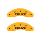 MGP Front set 2 Caliper Covers Engraved Front Cruze Yellow finish black ch