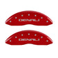 MGP 4 Caliper Covers Engraved Front & Rear Denali Red Finish Silver Char 2018 GMC Canyon