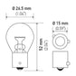 Hella Bulb 7507 12V 21W BAU15s S8 AMBER
