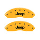 MGP 2 Caliper Covers Engraved Front Jeep Yellow Finish Black Characters 2006 Jeep Wrangler