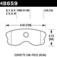 Hawk 06-10 Chevy Corvette (Improved Pad Design) Rear HP+ Sreet Brake Pads