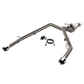 QTP 2019 + Ram 1500 CC/SB 5.7L Screamer 304 SS Cat Back Exhaust Split Rear Exit w/3in Tips