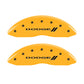 MGP 4 Caliper Covers Engraved F & R w/ Stripes/Dodge Yellow Finish Black Char 2006 Dodge Durango