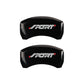 MGP 4 Caliper Covers Engraved Front & Rear No bolts/Sport Black finish silver ch