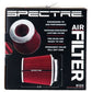 Spectre Adjustable Conical Air Filter 5-1/2in. Tall (Fits 3in. / 3-1/2in. / 4in. Tubes) - Red