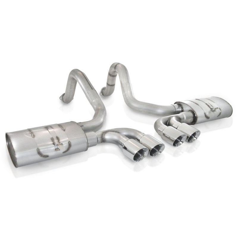 Stainless Works 1997-04 Corvette C5 3in Axleback Quad 3-1/2in Slash-Cut Tips