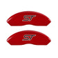 MGP 4 Caliper Covers Engraved Front & Rear No bolts/ST Red finish silver ch