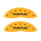 MGP 4 Caliper Covers Engraved Front & Rear Pontiac Yellow Finish Black Char 2004 Pontiac Bonneville