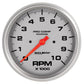 Autometer Marine Silver Ultra-Lite 5in 10K RPM In-Dash Tachometer Gauge
