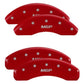 MGP 4 Caliper Covers Engraved Front & Rear MGP Red Finish Silver Characters 2019 Toyota CH-R