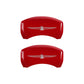 MGP 4 Caliper Covers Engrvd Front No bolts/Tbird Engrvd Rear/Tbird Emblem Red fnsh slvr ch