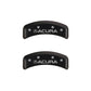 MGP 4 Caliper Covers Engraved Front & Rear Acura Red finish silver ch