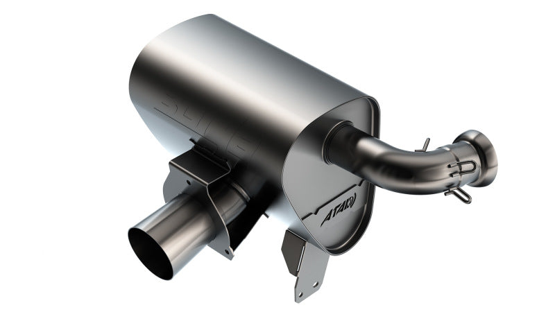 Borla 15-22 Can-Am Maverick X3 900cc Triple Turbo Manifold-Back Exhaust Atak Muffler - Black Coated