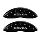 MGP 4 Caliper Covers Engraved Front Honda Engraved Rear H Logo Black finish silver ch
