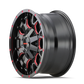 Mayhem 8015 Warrior 20x9 / 6x135 BP / 18mm Offset / 106mm Hub Black w/ Prism Red Wheel