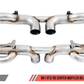 AWE Tuning Porsche 991 GT3 / RS Center Muffler Delete - Diamond Black Tips
