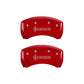 MGP 4 Caliper Covers Engraved Front & Rear Lincoln Red finish silver ch