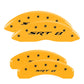 MGP 4 Caliper Covers Engraved Front & Rear SRT8 Yellow finish black ch