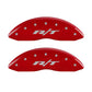 MGP 4 Caliper Covers Engraved Front & Rear RT1-Truck Red finish silver ch