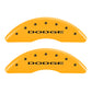 MGP 4 Caliper Covers Engraved Front & Rear Dodge Yellow Finish Black Char 2010 Dodge Ram 3500