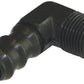 Moroso Air/Oil Separator Fuel Line Fitting - 3/8in to 1/2in Hose - 90 Degree - Black - Single