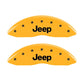 MGP Front set 2 Caliper Covers Engraved Front JEEP Yellow finish black ch
