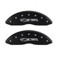 MGP 4 Caliper Covers Engraved Front C6/Corvette Engraved Rear C6/Z06 Red finish silver ch