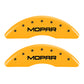 MGP 4 Caliper Covers Engraved Front & Rear Mopar Yellow Finish Black Char 2010 Dodge Ram 2500