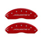 MGP 4 Caliper Covers Engraved Front & Rear With out stripes/Journey Red finish silver ch