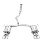 AWE Tuning Subaru STI VA / WRX GV / STI GV Sedan Touring Edition Exhaust - Chrome Silver Tip (102mm)