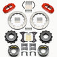 Wilwood Narrow Superlite 4R Rear Kit 12.88in Drilled Red Speedway Eng Floater w/ New Style End
