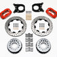 Wilwood Forged Dynalite P/S Rear Kit Drilled Red Chev 12 Bolt w/Clip Eliminator