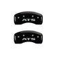 MGP 4 Caliper Covers Engraved Front Cadillac Engraved Rear ATS Black finish silver ch