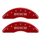 MGP 4 Caliper Covers Engraved Front Buick Rear Buick Shield Red Finish Silver Char 2015 Buick Regal