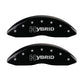 MGP 4 Caliper Covers Engraved Front & Rear GM Style/Hybrid Black finish silver ch