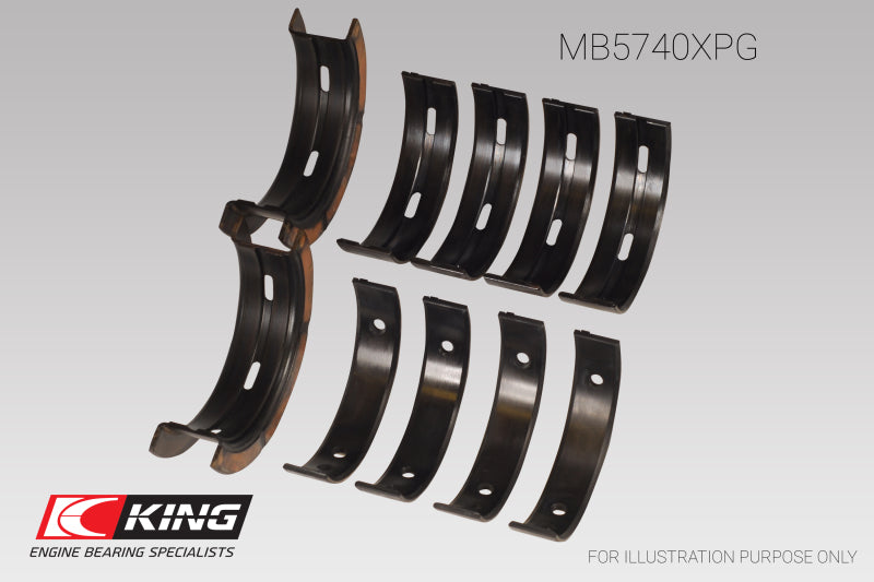 King Subaru EJ20/EJ22/EJ25 Housing Bore + .005 (Size 0.25) Main Bearing Set