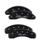 MGP 4 Caliper Covers Engraved Front & Rear Style 1/Chrysler Wing Black finish silver ch