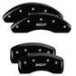 MGP 4 Caliper Covers Engraved Front & Rear MGP Black Finish Silver Characters 2017 Kia Optima