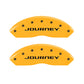 MGP 4 Caliper Covers Engraved Front & Rear With out stripes/Journey Yellow finish black ch